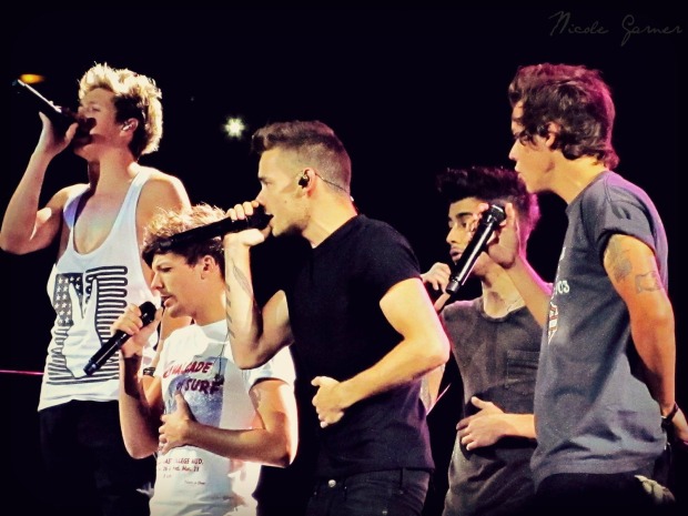 1D Group Singing Pic